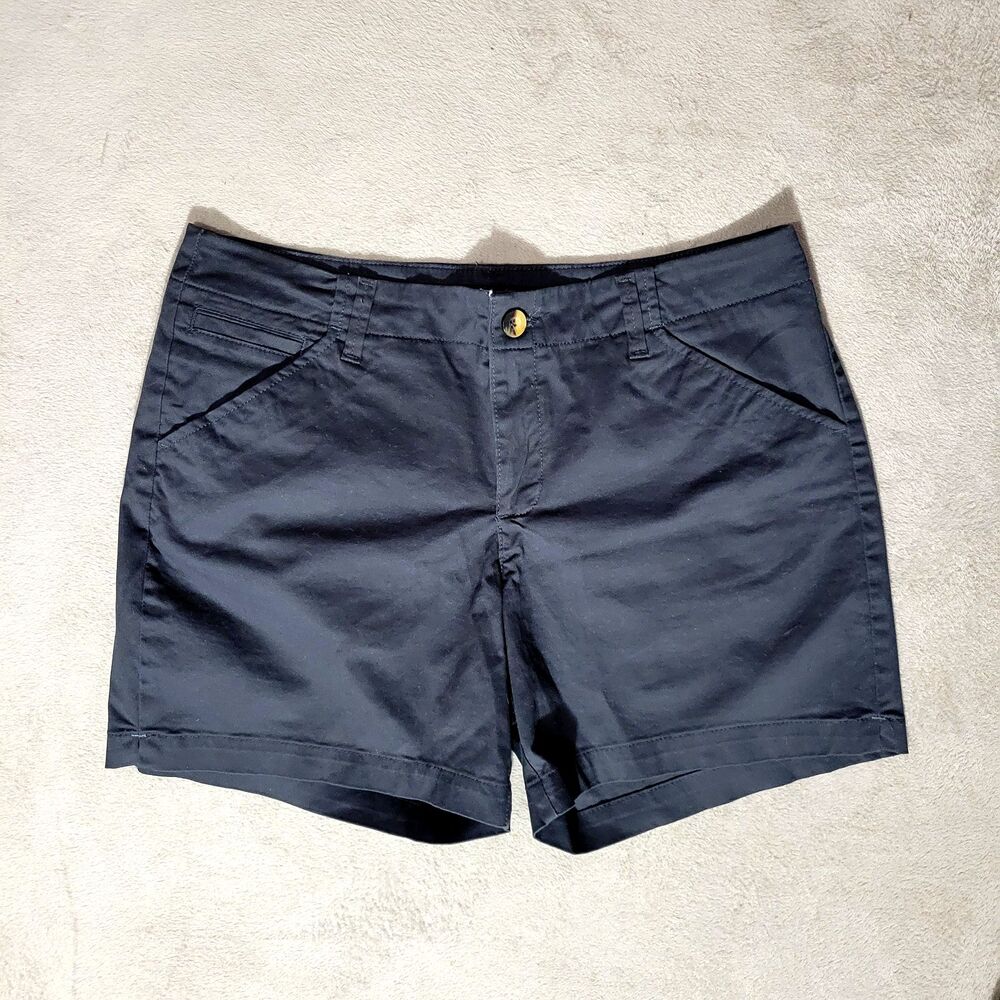 Lee Womens Midrise Fit chino shorts Black Sz 12 M